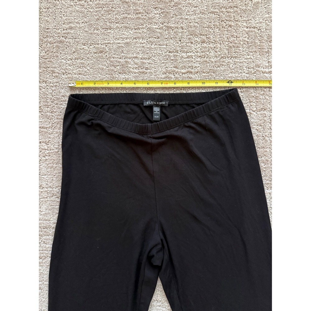 Eileen Fisher Leggings Women PS Black Excellent Tencel Lyocell Stretch Petite - Picture 3 of 5